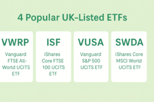 4 Popular UK-Listed ETFs (WRP ISF VUSA SWDA)